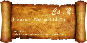 Csernai Maximilián névjegykártya